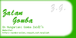 zalan gomba business card